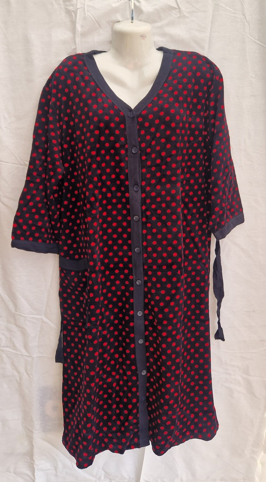 Халат Romeo life (7XL-10XL) 2024B-1 black (деми)