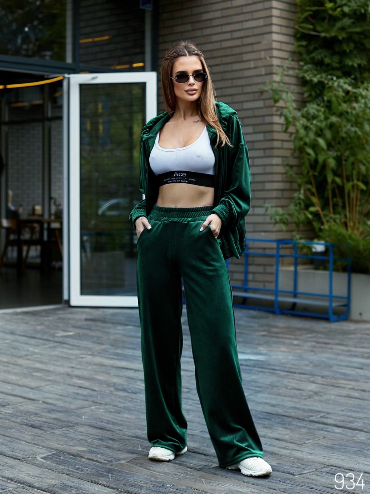 Костюм спорт Romeo life (40-54) 934 green (деми)