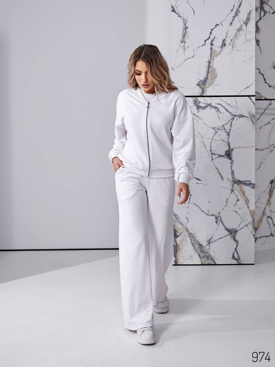 Костюм спорт Romeo life (42-56) 974 white (деми)