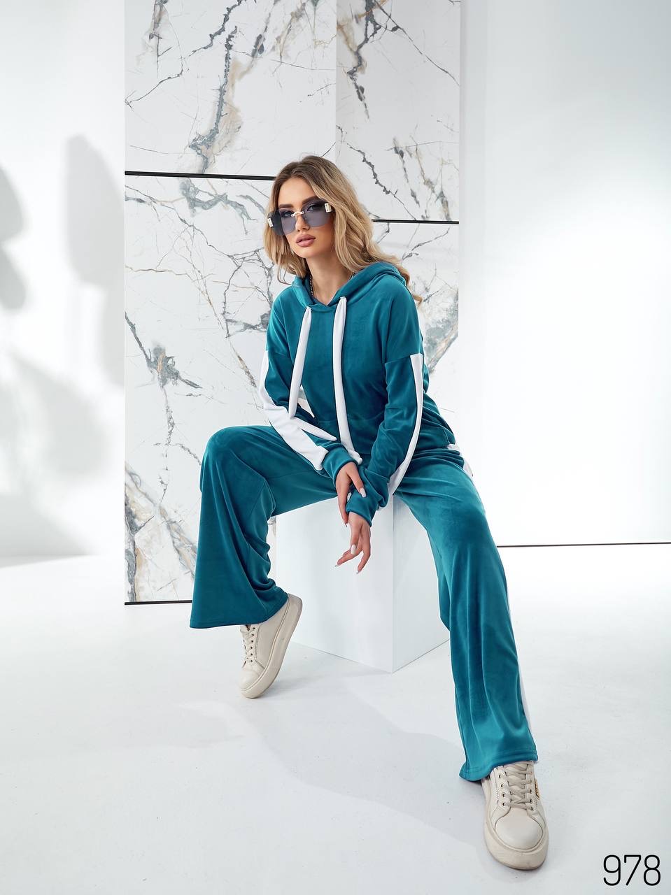Костюм спорт Romeo life (42-56) 978 blue (деми)