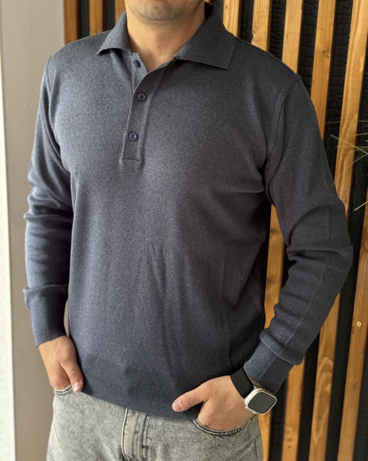 Свитер Nik (M-2XL) 55037 grey (деми)
