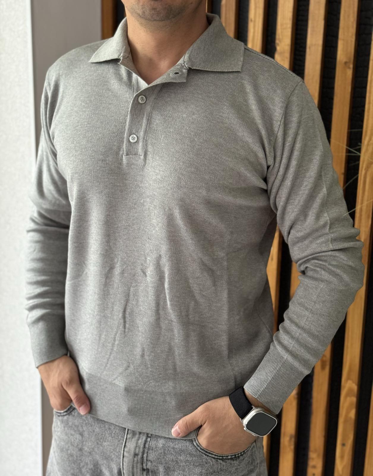 Свитер Nik (M-2XL) 55038 l.grey (деми)