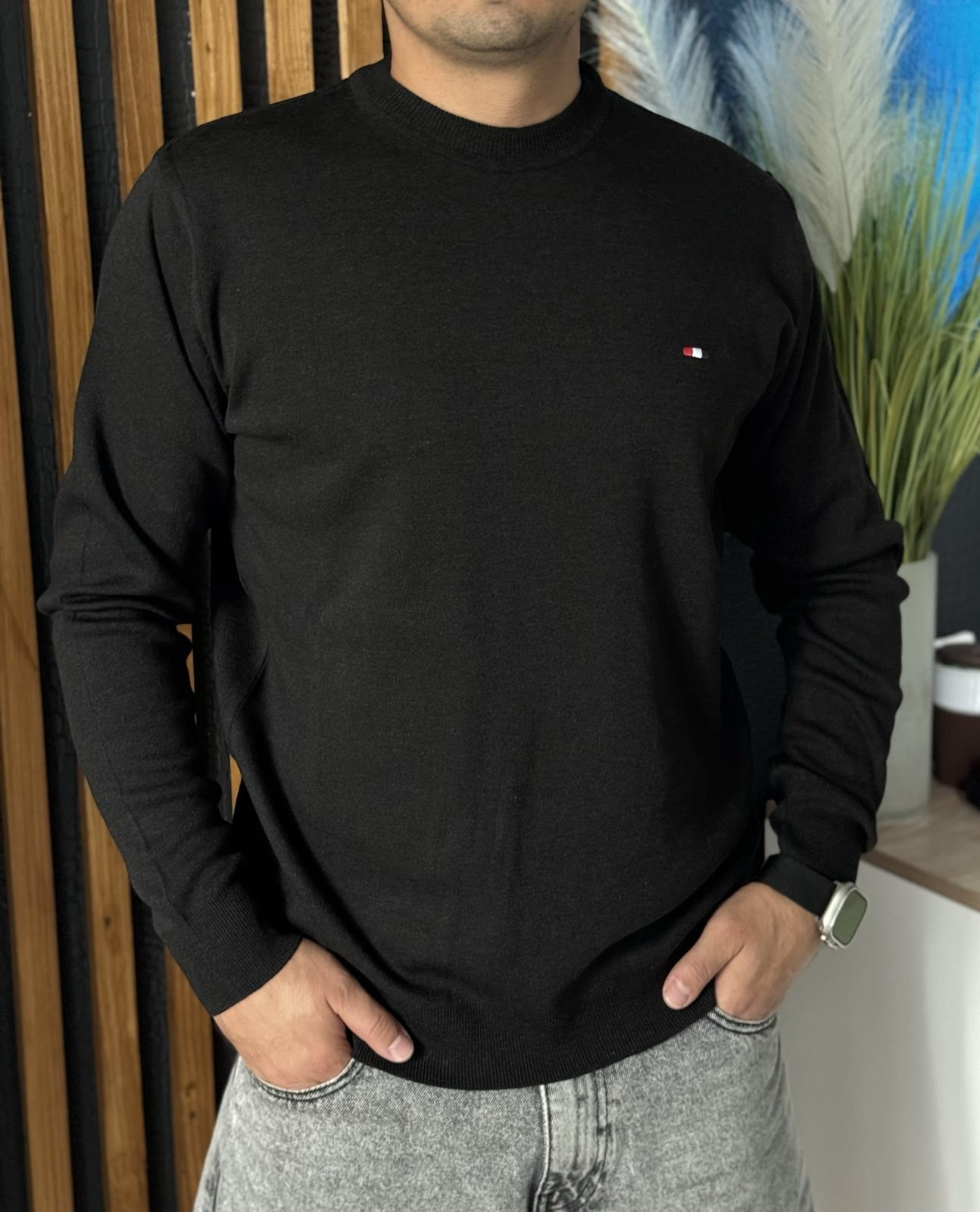 Свитер Nik (M-2XL) 55042 black (деми)