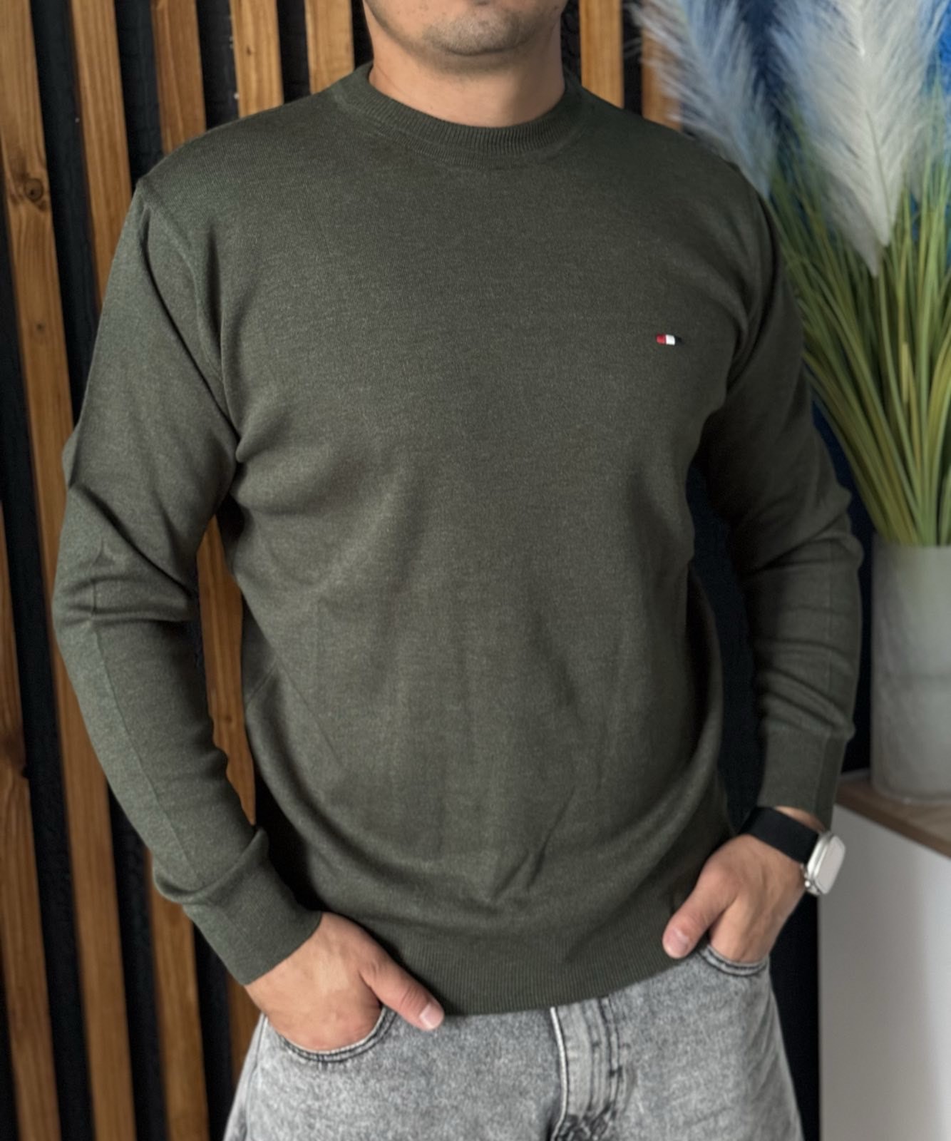 Свитер Nik (M-2XL) 55045 khaki (деми)