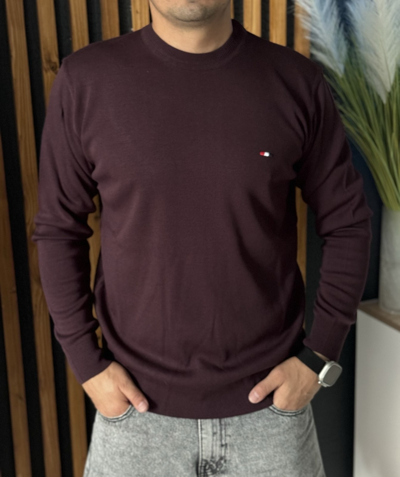 Свитер Nik (M-2XL) 55046 wine (деми)
