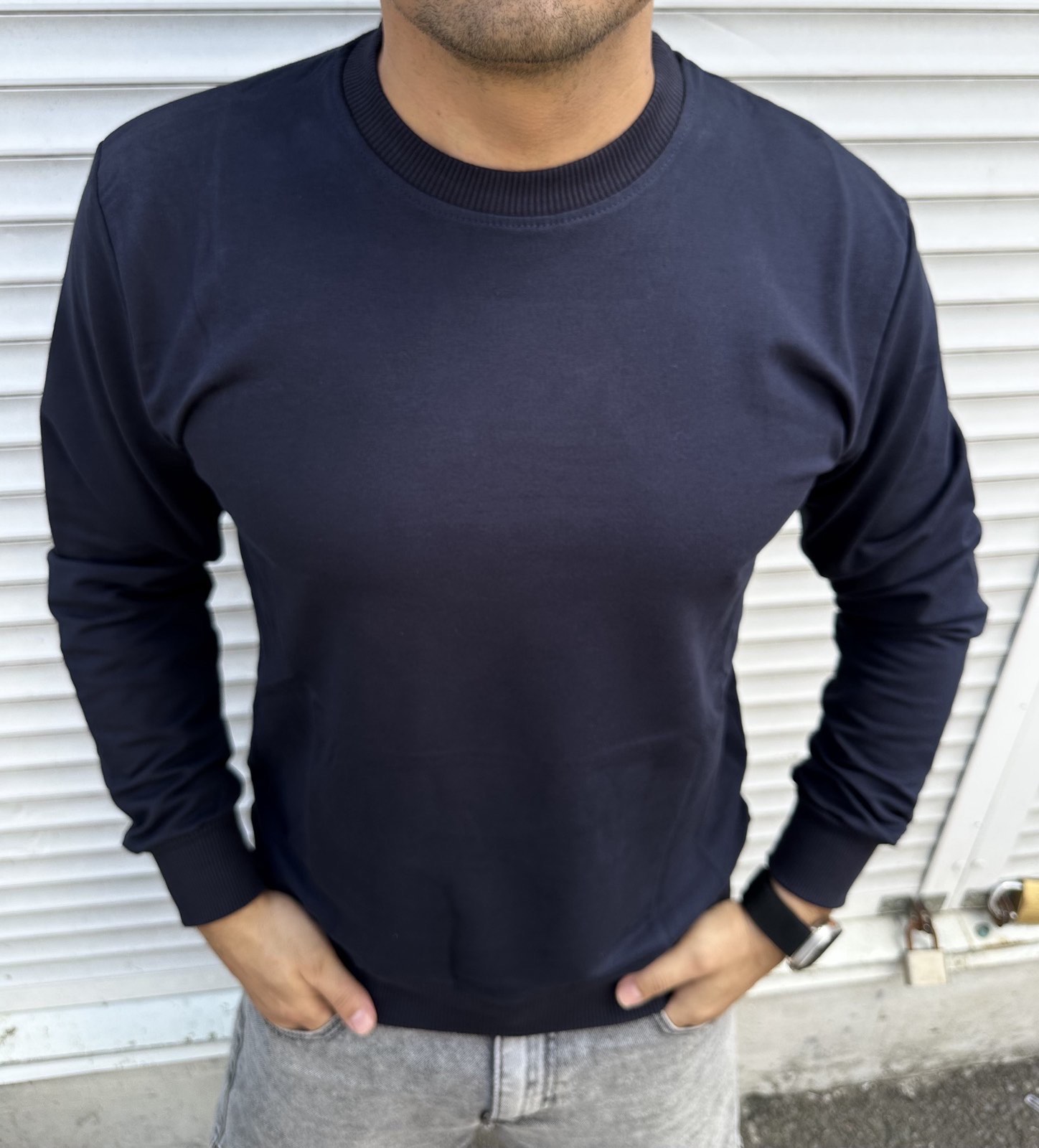 Свитер Nik (M-3XL) 55057 navy (деми)