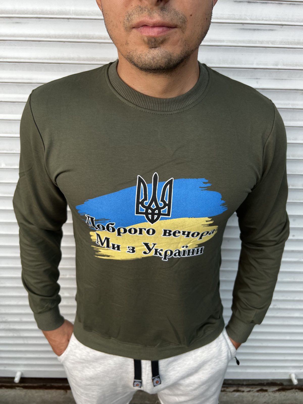 Свитер Nik (M-3XL) 55077 khaki (деми)