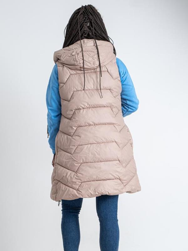 Жилетка Sport style (L-3XL) 2302 beige (деми)