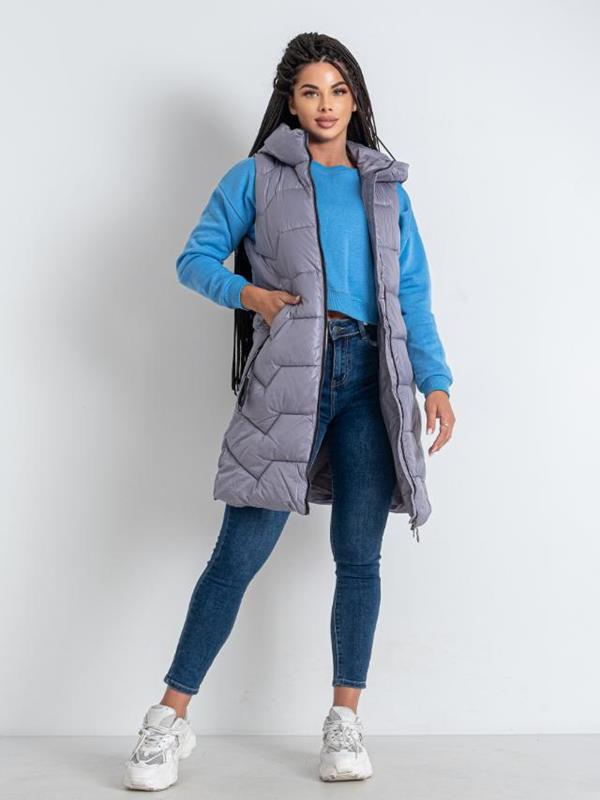 Жилетка Sport style (L-3XL) 2302 grey (деми)