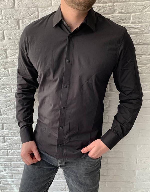 Рубашка Nik (7XL-10XL) 55116 black (деми)