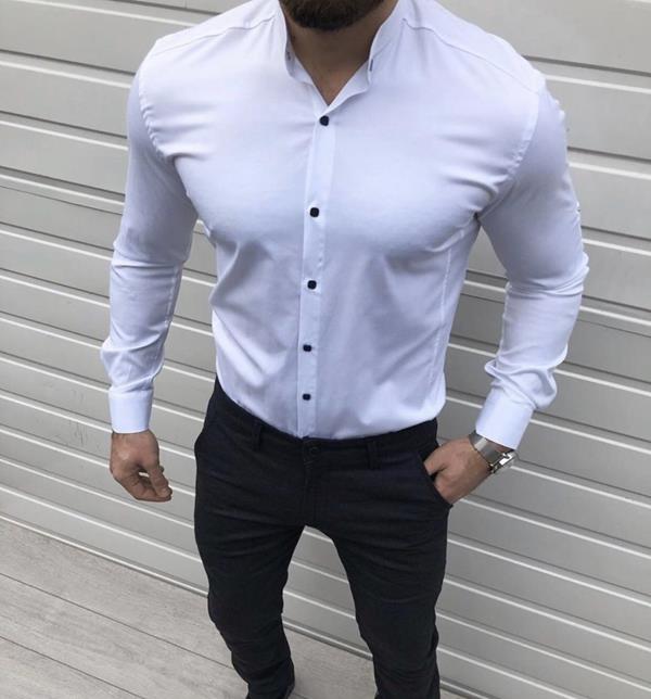 Рубашка Nik (7XL-10XL) 55117 white (деми)