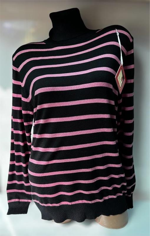 Свитер Ekvato (50-56) 24001 black-pink (деми)