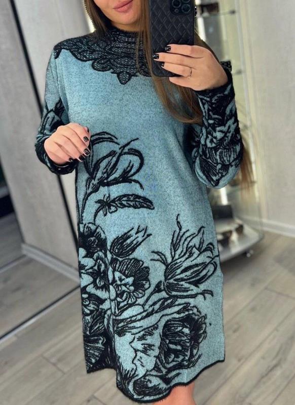 Платье Anna&Vika (48-52) 26426 l.blue (деми)