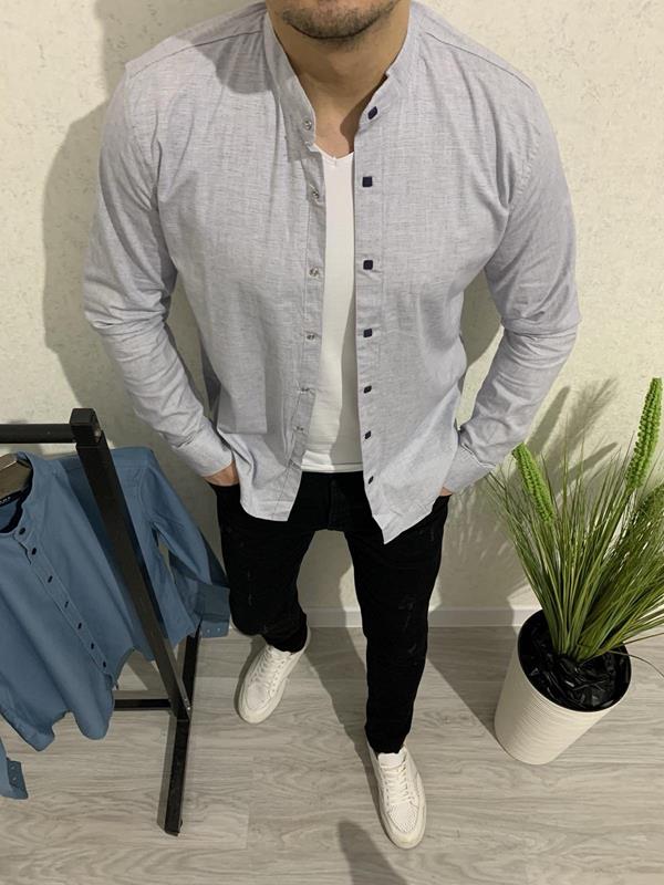Рубашка Nik (M-2XL) 55253 grey (деми)