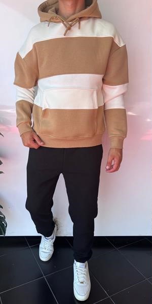 Худи Three Black (S-XL) 1647 beige (зима)
