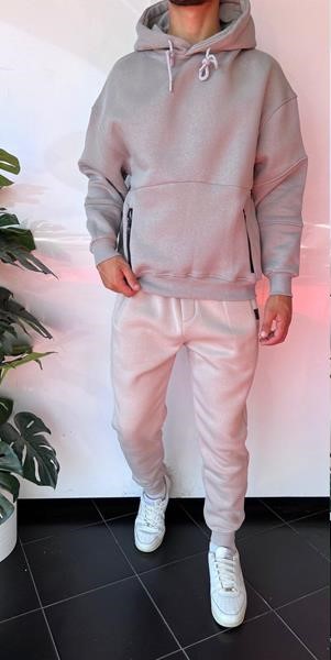 Худи Three Black (S-XL) 1700 grey (зима)