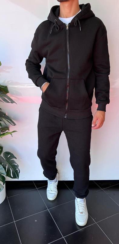 Кофта спорт Three Black (S-2XL) 1799 black (зима)