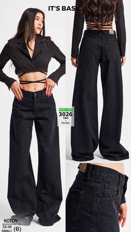 Джинсы Jeans Style (32-36) 3026 black (деми)