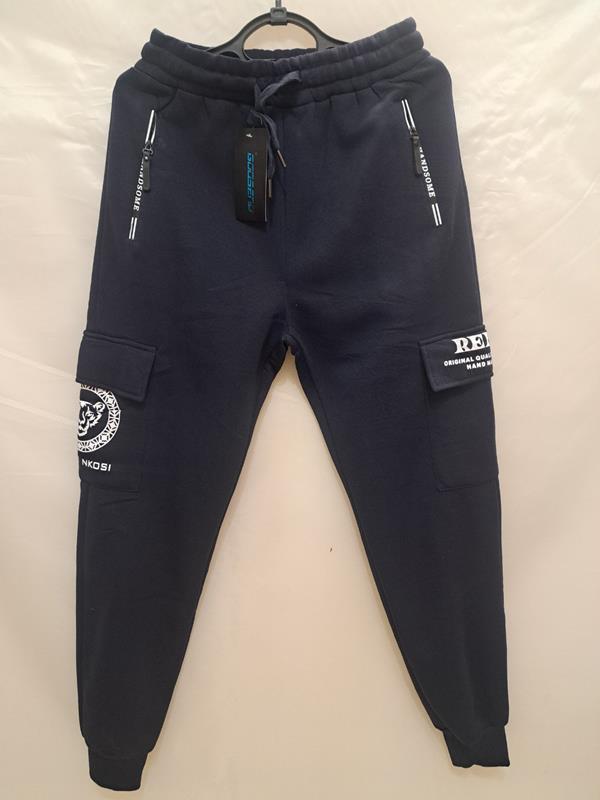 Штаны спорт Giang (M-3XL) 6710 navy (зима)