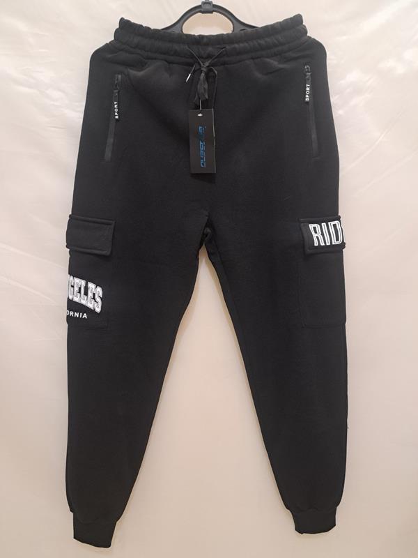 Штаны спорт Giang (M-3XL) 6711 black (зима)