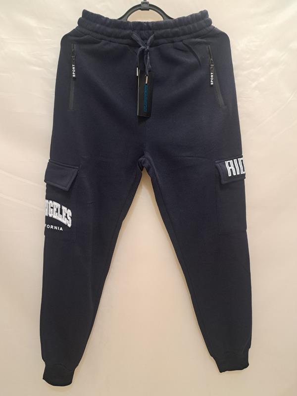 Штаны спорт Giang (M-3XL) 6711 navy (зима)