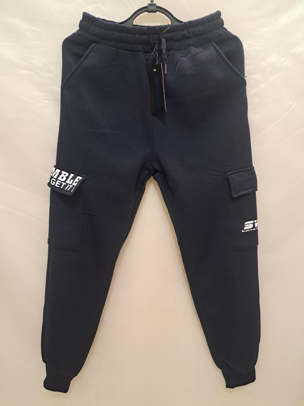 Штаны спорт Giang (M-3XL) 6722 navy (зима)