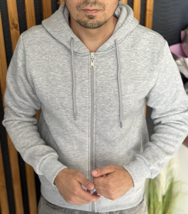 Кофта спорт Nik (M-2XL) 55301 l.grey (зима)