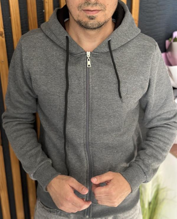 Кофта спорт Nik (M-2XL) 55302 grey (зима)