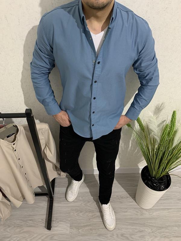 Рубашка Nik (3XL-6XL) 55321 l.blue (деми)