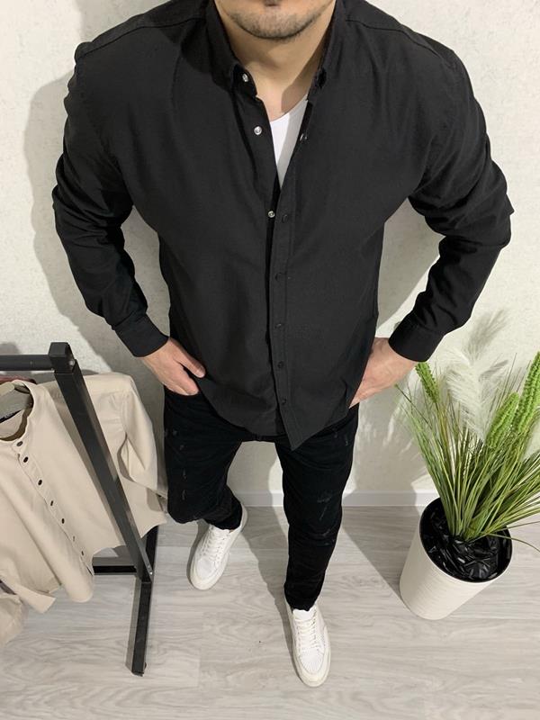 Рубашка Nik (3XL-6XL) 55322 black (деми)