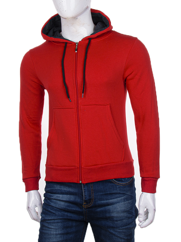 Кофта спорт Naser (S-2XL) A1205 red (зима)
