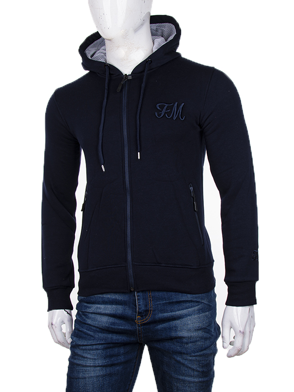 Кофта спорт Naser (M-3XL) A1240 navy (зима)