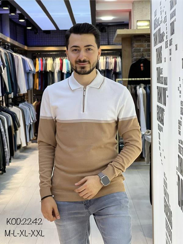 Свитер Vip Stendo (M-2XL) 2242 beige (деми)