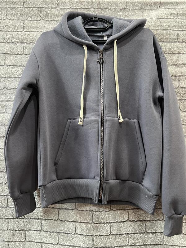 Кофта спорт Valentina (42-52) 15 grey (зима)