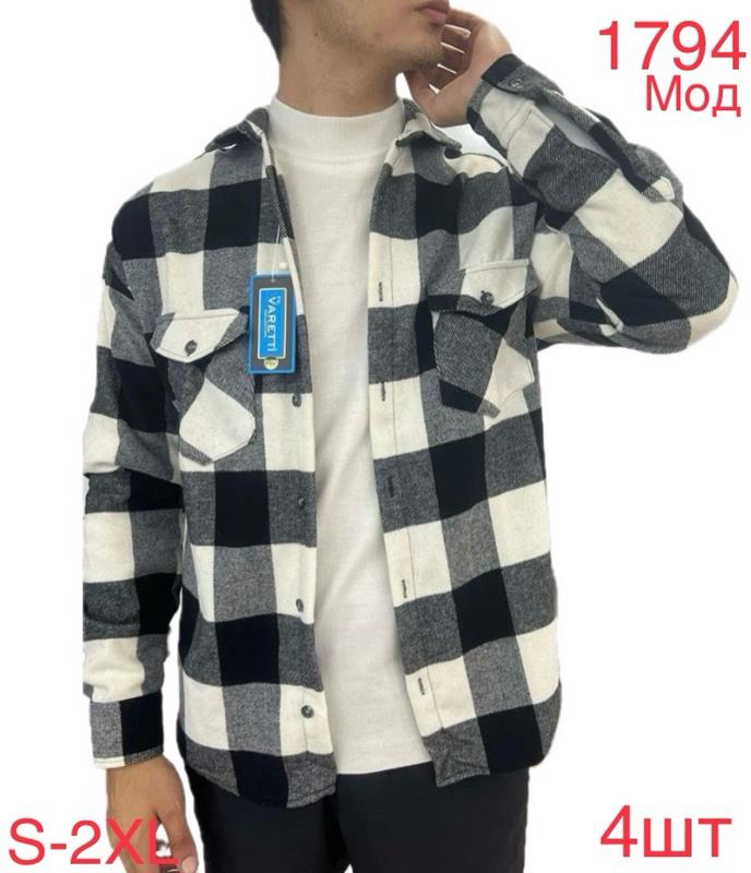 Рубашка Надийка (S-XL) 1794 white-black (деми)