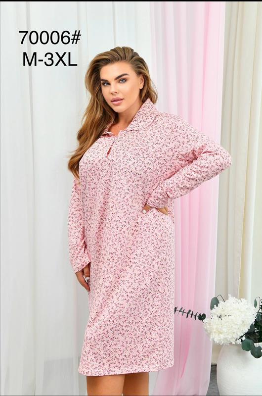 Ночнушка Brilliant (M-3XL) 70006-0 pink (зима)