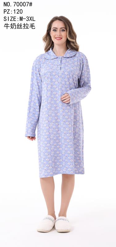 Ночнушка Brilliant (M-3XL) 70007 l.blue (зима)