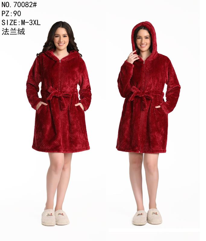 Халат Brilliant (M-3XL) 70082 wine (зима)