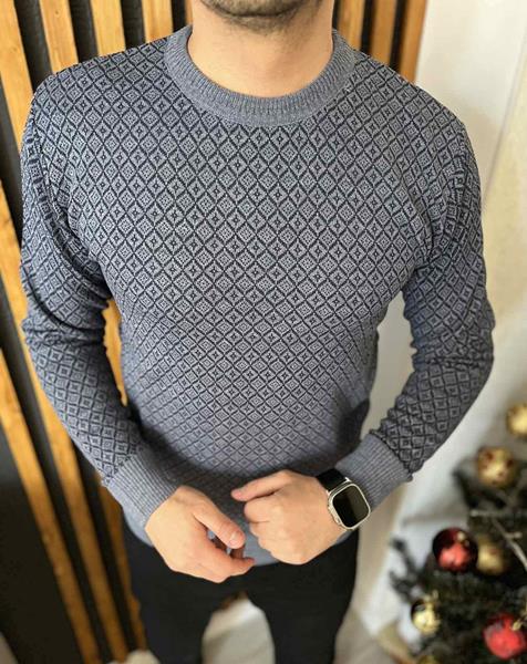 Свитер Nik (L-3XL) 55336 grey (деми)