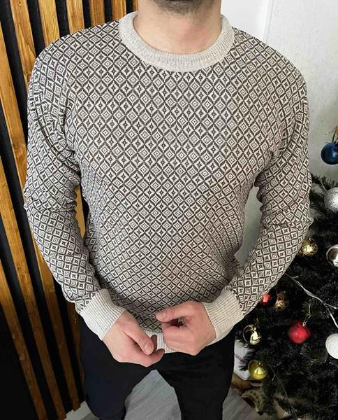 Свитер Nik (L-3XL) 55337 beige (деми)