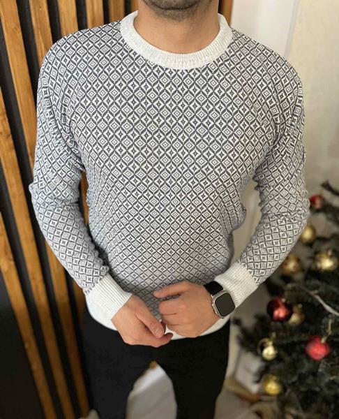 Свитер Nik (L-3XL) 55338 l.grey (деми)