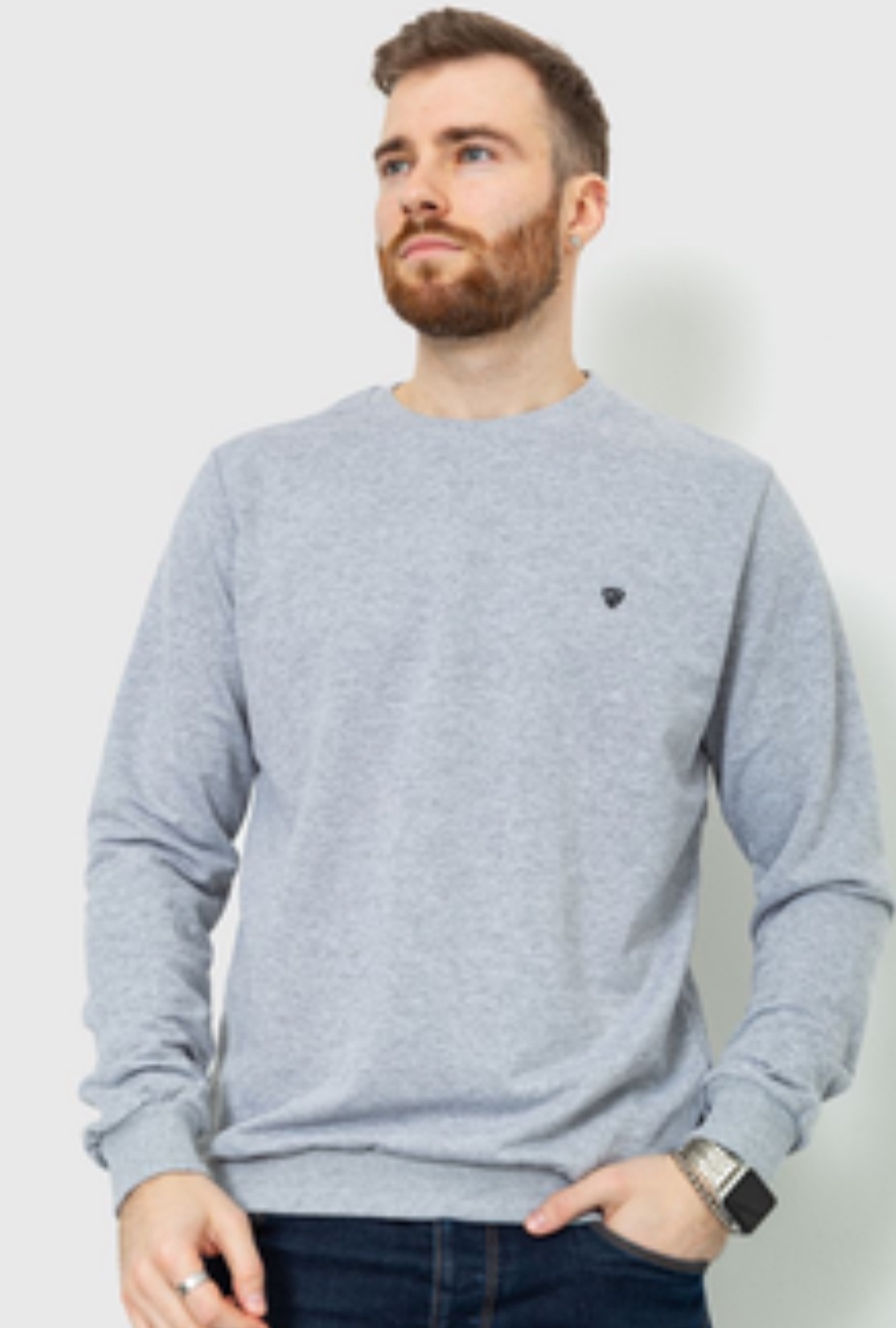 Свитер Vip Stendo (M-2XL) 2300 grey (деми)