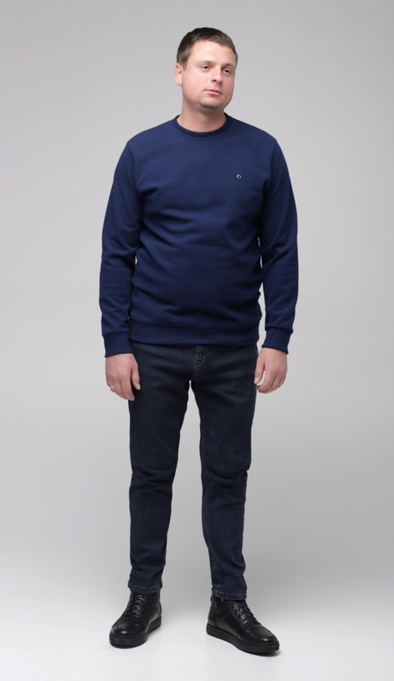 Свитер Vip Stendo (M-2XL) 2300 navy (деми)