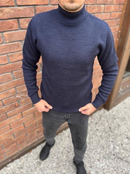 Свитер Nik (L-3XL) 55448 navy (зима)