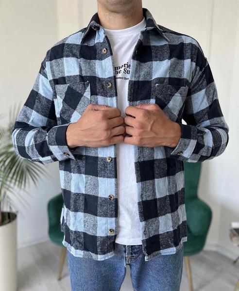 Рубашка Nik (M-2XL) 55454 l.blue (деми)
