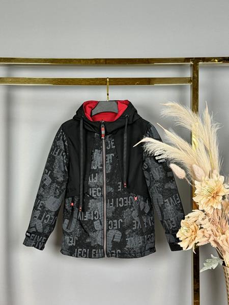 Куртка Delfinka (122-146) B133 black-red (деми)