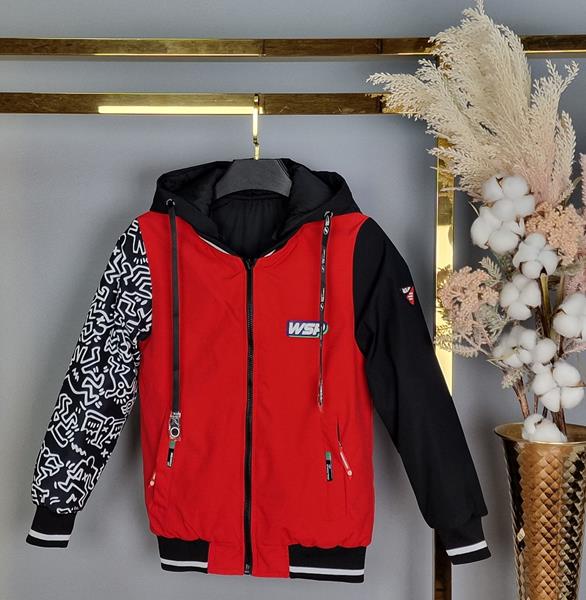 Куртка Delfinka (128-152) WK82207 red-black (деми)