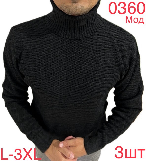 Свитер Надийка (L-3XL) 0360 black (зима)
