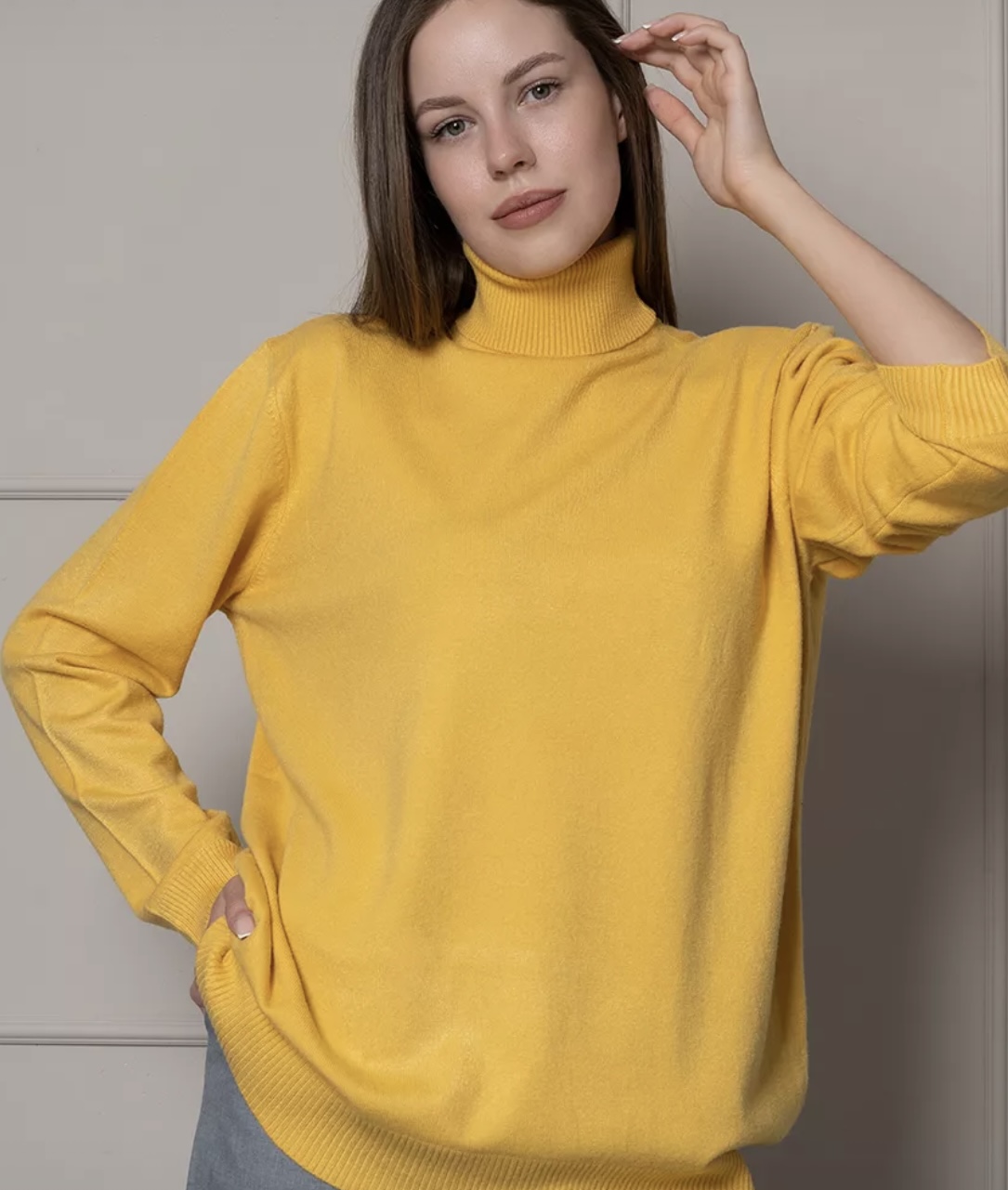 Свитер Novetly Store (48-52) 7188 yellow (деми)