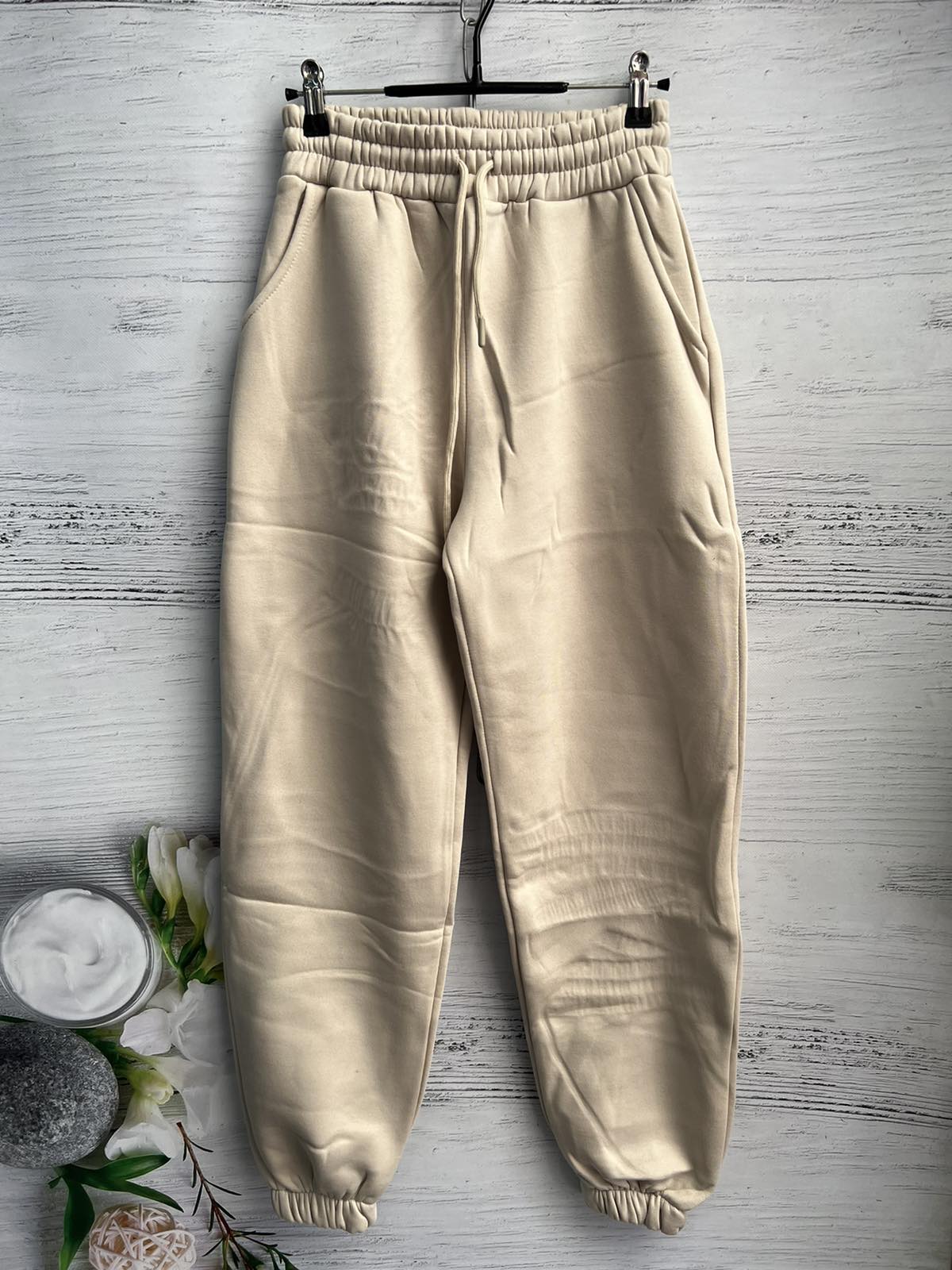 Штаны спорт New Season (S-L) 719 beige (зима)